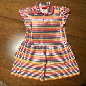Puma Multicolor Striped Polo Dress girls XL, golf, sporty